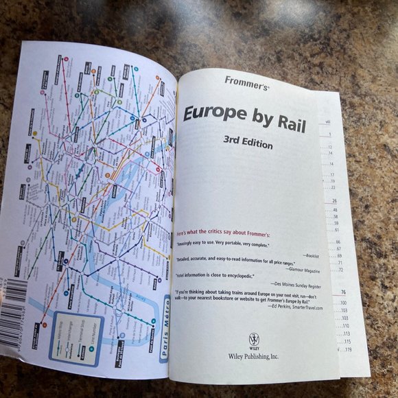 Frommer's Europe by Rail Guidebook Travel Book 3rd Edition & European Rail Map - Picture 4 of 16